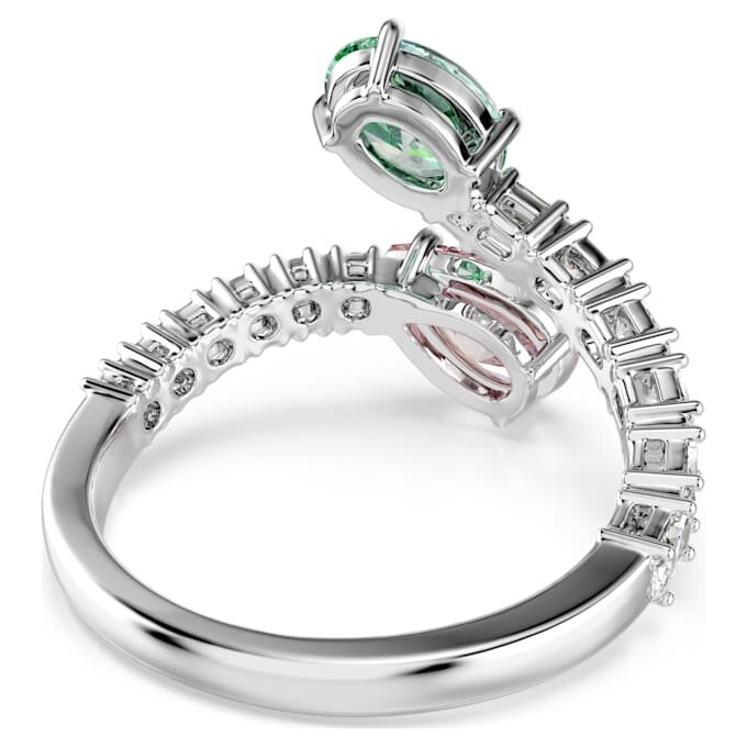 Anillo abierto Ariana Grande X Swarovski con cortes mixtos, multicolor, chapado en rodio Anillo abierto Ariana Grande X Swarovski con cortes mixtos, multicolor, chapado en rodio