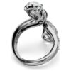 Anillo abierto «Feather» de la colección Vienna, blanco, chapado en rutenio Anillo abierto «Feather» de la colección Vienna, blanco, chapado en rutenio