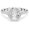 Anillo Angelic, corte redondo, blanco, acabado en tono plateado Anillo Angelic, corte redondo, blanco, acabado en tono plateado