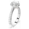 Anillo Angelic, corte redondo, blanco, acabado en tono plateado Anillo Angelic, corte redondo, blanco, acabado en tono plateado
