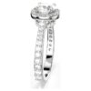 Anillo Angelic, corte redondo, blanco, acabado en tono plateado Anillo Angelic, corte redondo, blanco, acabado en tono plateado