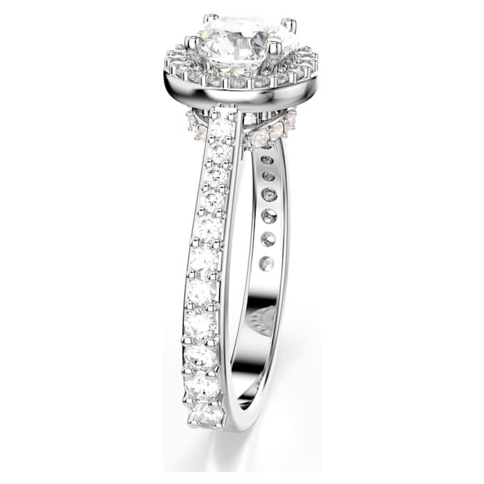 Anillo Angelic, corte redondo, blanco, acabado en tono plateado Anillo Angelic, corte redondo, blanco, acabado en tono plateado
