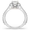 Anillo Angelic, corte redondo, blanco, acabado en tono plateado Anillo Angelic, corte redondo, blanco, acabado en tono plateado