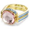 Anillo Chroma con corte cojín, multicolor, chapado en tono dorado Anillo Chroma con corte cojín, multicolor, chapado en tono dorado