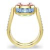 Anillo Chroma con corte cojín, multicolor, chapado en tono dorado Anillo Chroma con corte cojín, multicolor, chapado en tono dorado