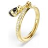 Anillo con motivo Idyllia, cortes mixtos, abeja, multicolor, chapado en tono dorado Anillo con motivo Idyllia, cortes mixtos, abeja, multicolor, chapado en tono dorado