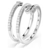 Anillo con motivo Idyllia, cortes mixtos, flecha, blanco, chapado en rodio Anillo con motivo Idyllia, cortes mixtos, flecha, blanco, chapado en rodio