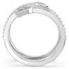 Anillo con motivo Idyllia, cortes mixtos, flecha, blanco, chapado en rodio Anillo con motivo Idyllia, cortes mixtos, flecha, blanco, chapado en rodio