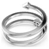 Anillo con motivo Idyllia, cortes mixtos, flecha, blanco, chapado en rodio Anillo con motivo Idyllia, cortes mixtos, flecha, blanco, chapado en rodio