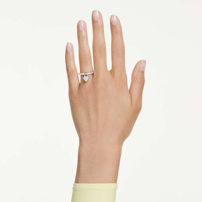 Anillo con motivo Idyllia, cortes variados, corazón, rosa, acabado en metales mixtos Anillo con motivo Idyllia, cortes variados, corazón, rosa, acabado en metales mixtos