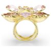 Anillo con motivo Idyllia, cortes variados, flor, multicolor, chapado en oro Anillo con motivo Idyllia, cortes variados, flor, multicolor, chapado en oro