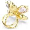 Anillo con motivo Idyllia, cortes variados, flor, multicolor, chapado en oro Anillo con motivo Idyllia, cortes variados, flor, multicolor, chapado en oro