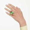 Anillo con motivo Idyllia multicolor, chapado en tono dorado Anillo con motivo Idyllia multicolor, chapado en tono dorado