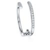Anillo de banda abierta «Eternity» con diamantes cultivados en laboratorio, 0,2 quilates en total, forma redonda, oro blanco de 14 quilates Anillo de banda abierta «Eternity» con diamantes cultivados en laboratorio, 0,2 quilates en total, forma redonda, oro blanco de 14 quilates