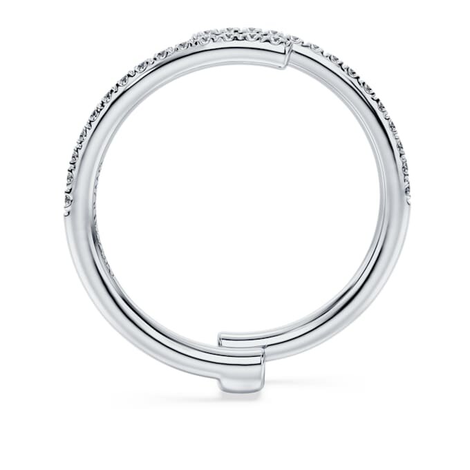 Anillo de banda abierta «Eternity» con diamantes cultivados en laboratorio, 0,2 quilates en total, forma redonda, oro blanco de 14 quilates Anillo de banda abierta «Eternity» con diamantes cultivados en laboratorio, 0,2 quilates en total, forma redonda, oro blanco de 14 quilates