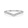 Anillo de banda en V «Eternity» con diamantes cultivados en laboratorio, 0,25 quilates en total, forma redonda, oro blanco de 14 quilates Anillo de banda en V «Eternity» con diamantes cultivados en laboratorio, 0,25 quilates en total, forma redonda, oro blanco de 14 quilates