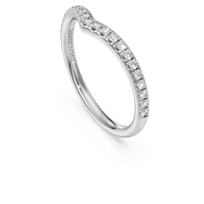 Anillo de banda en V «Eternity» con diamantes cultivados en laboratorio, 0,25 quilates en total, forma redonda, oro blanco de 14 quilates Anillo de banda en V «Eternity» con diamantes cultivados en laboratorio, 0,25 quilates en total, forma redonda, oro blanco de 14 quilates