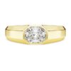 Anillo de banda octogonal con diamantes cultivados en laboratorio, 1,0 ct en total, forma octogonal, oro amarillo de 14K Anillo de banda octogonal con diamantes cultivados en laboratorio, 1,0 ct en total, forma octogonal, oro amarillo de 14K