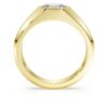Anillo de banda octogonal con diamantes cultivados en laboratorio, 1,0 ct en total, forma octogonal, oro amarillo de 14K Anillo de banda octogonal con diamantes cultivados en laboratorio, 1,0 ct en total, forma octogonal, oro amarillo de 14K