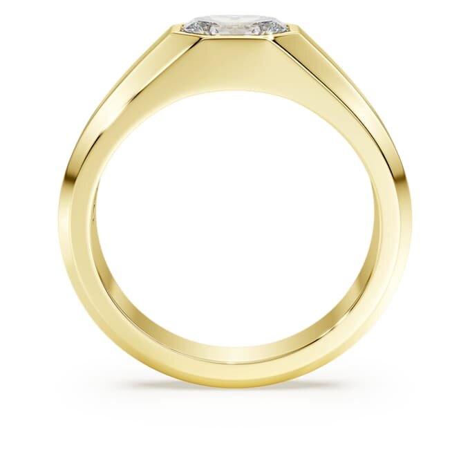 Anillo de banda octogonal con diamantes cultivados en laboratorio, 1,0 ct en total, forma octogonal, oro amarillo de 14K Anillo de banda octogonal con diamantes cultivados en laboratorio, 1,0 ct en total, forma octogonal, oro amarillo de 14K