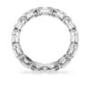 Anillo de banda octogonal con diamantes cultivados en laboratorio, 2,4 quilates en total, forma octogonal, oro blanco de 14 quilates