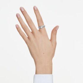 Anillo de banda octogonal con diamantes cultivados en laboratorio de 1,0 ct en total, forma octogonal, oro blanco de 14K