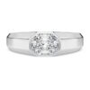 Anillo de banda octogonal con diamantes cultivados en laboratorio de 1,0 ct en total, forma octogonal, oro blanco de 14K Anillo de banda octogonal con diamantes cultivados en laboratorio de 1,0 ct en total, forma octogonal, oro blanco de 14K