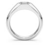 Anillo de banda octogonal con diamantes cultivados en laboratorio de 1,0 ct en total, forma octogonal, oro blanco de 14K Anillo de banda octogonal con diamantes cultivados en laboratorio de 1,0 ct en total, forma octogonal, oro blanco de 14K