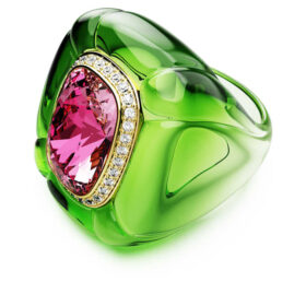 Anillo de cóctel Dulcis con corte cojín, pavé, multicolor