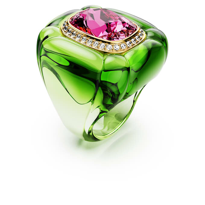 Anillo de cóctel Dulcis con corte cojín, pavé, multicolor Anillo de cóctel Dulcis con corte cojín, pavé, multicolor