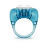 Anillo de cóctel Dulcis con corte en forma de corazón, pavé, corazón, azul Anillo de cóctel Dulcis con corte en forma de corazón, pavé, corazón, azul