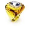 Anillo de cóctel Dulcis, talla cojín, pavé, amarillo Anillo de cóctel Dulcis, talla cojín, pavé, amarillo