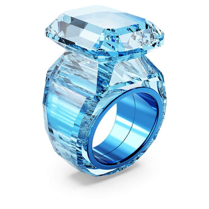 Anillo de cóctel Lucent con corte octogonal, azul Anillo de cóctel Lucent con corte octogonal, azul