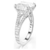 Anillo de cóctel Stilla, corte cuadrado, pavé, blanco, chapado en rodio Anillo de cóctel Stilla, corte cuadrado, pavé, blanco, chapado en rodio
