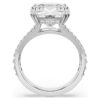 Anillo de cóctel Stilla, corte cuadrado, pavé, blanco, chapado en rodio Anillo de cóctel Stilla, corte cuadrado, pavé, blanco, chapado en rodio