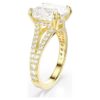 Anillo de cóctel Stilla, corte cuadrado, pavé, blanco, chapado en tono dorado Anillo de cóctel Stilla, corte cuadrado, pavé, blanco, chapado en tono dorado