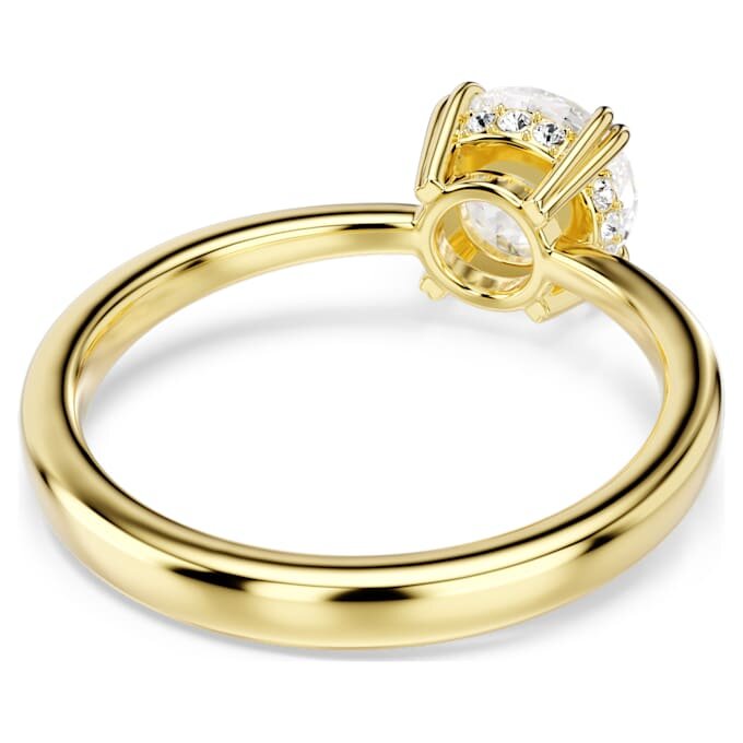 Anillo de cóctel Stilla, corte redondo, blanco, chapado en tono dorado Anillo de cóctel Stilla, corte redondo, blanco, chapado en tono dorado