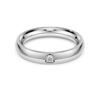 Anillo de eternidad con diamantes cultivados en laboratorio, 0,05 quilates en total, forma redonda, oro blanco de 14 quilates Anillo de eternidad con diamantes cultivados en laboratorio, 0,05 quilates en total, forma redonda, oro blanco de 14 quilates