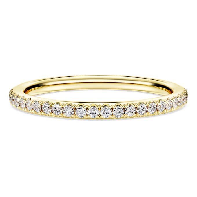 Anillo de eternidad con diamantes cultivados en laboratorio, 0,2 ct en total, forma redonda, oro amarillo de 14K Anillo de eternidad con diamantes cultivados en laboratorio, 0,2 ct en total, forma redonda, oro amarillo de 14K