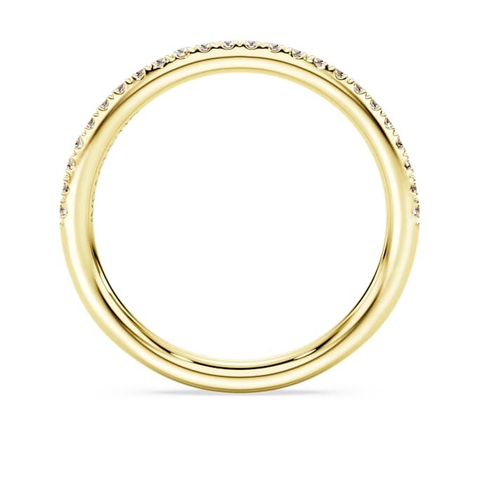 Anillo de eternidad con diamantes cultivados en laboratorio, 0,2 ct en total, forma redonda, oro amarillo de 14K Anillo de eternidad con diamantes cultivados en laboratorio, 0,2 ct en total, forma redonda, oro amarillo de 14K