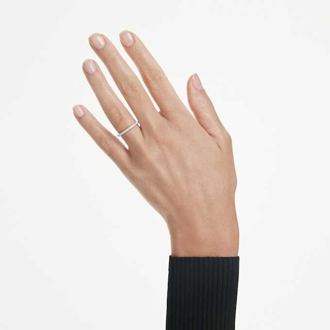 Anillo de eternidad con diamantes cultivados en laboratorio, 0,2 quilates en total, forma redonda, oro blanco de 14 quilates Anillo de eternidad con diamantes cultivados en laboratorio, 0,2 quilates en total, forma redonda, oro blanco de 14 quilates