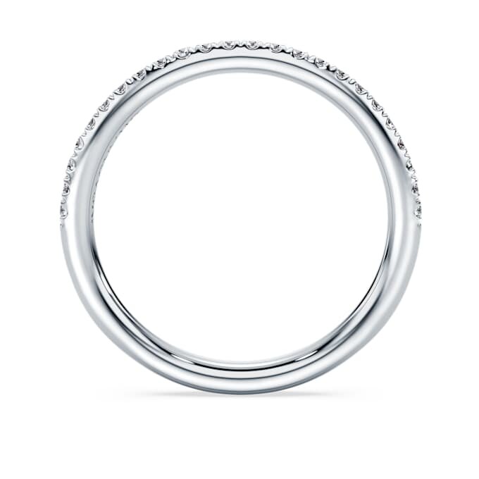Anillo de eternidad con diamantes cultivados en laboratorio, 0,2 quilates en total, forma redonda, oro blanco de 14 quilates Anillo de eternidad con diamantes cultivados en laboratorio, 0,2 quilates en total, forma redonda, oro blanco de 14 quilates