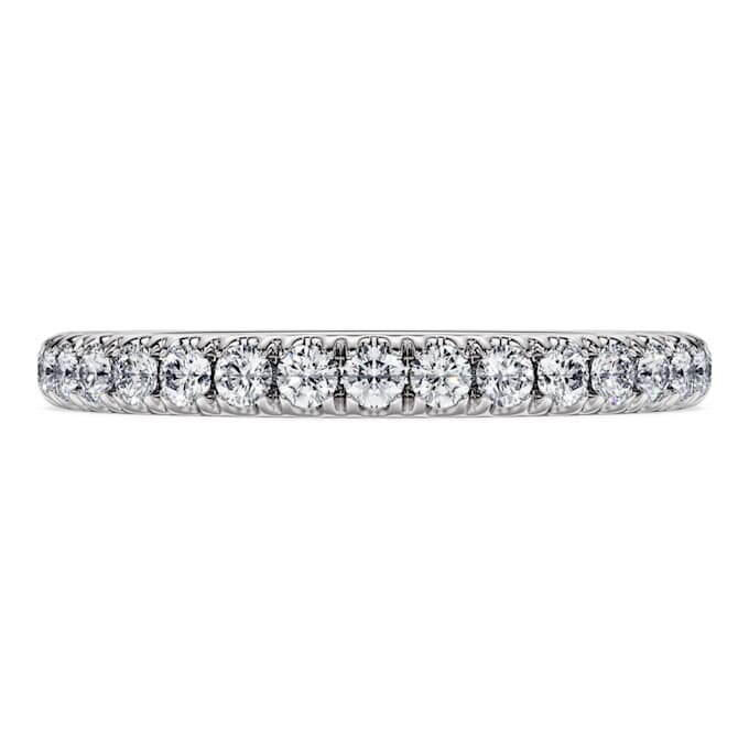 Anillo de eternidad con diamantes cultivados en laboratorio, 0,4 ct en total, forma redonda, oro blanco de 14K Anillo de eternidad con diamantes cultivados en laboratorio, 0,4 ct en total, forma redonda, oro blanco de 14K