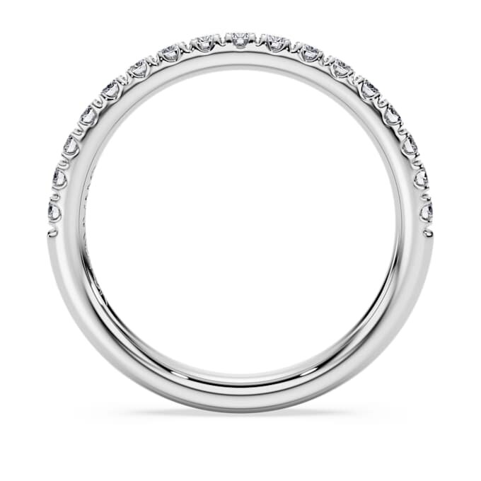 Anillo de eternidad con diamantes cultivados en laboratorio, 0,4 ct en total, forma redonda, oro blanco de 14K Anillo de eternidad con diamantes cultivados en laboratorio, 0,4 ct en total, forma redonda, oro blanco de 14K