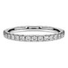 Anillo de eternidad con diamantes cultivados en laboratorio, 0,4 ct en total, forma redonda, plata de ley Anillo de eternidad con diamantes cultivados en laboratorio, 0,4 ct en total, forma redonda, plata de ley