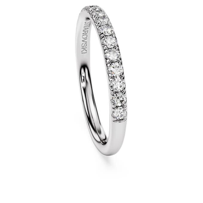Anillo de eternidad con diamantes cultivados en laboratorio, 0,4 ct en total, forma redonda, plata de ley Anillo de eternidad con diamantes cultivados en laboratorio, 0,4 ct en total, forma redonda, plata de ley