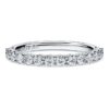 Anillo de eternidad con diamantes cultivados en laboratorio, 0,5 ct en total, forma redonda, oro blanco de 14K Anillo de eternidad con diamantes cultivados en laboratorio, 0,5 ct en total, forma redonda, oro blanco de 14K