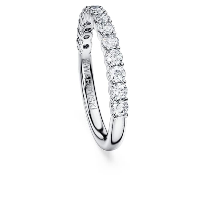 Anillo de eternidad con diamantes cultivados en laboratorio, 0,5 ct en total, forma redonda, oro blanco de 14K Anillo de eternidad con diamantes cultivados en laboratorio, 0,5 ct en total, forma redonda, oro blanco de 14K
