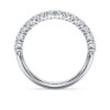 Anillo de eternidad con diamantes cultivados en laboratorio, 0,5 ct en total, forma redonda, oro blanco de 14K Anillo de eternidad con diamantes cultivados en laboratorio, 0,5 ct en total, forma redonda, oro blanco de 14K