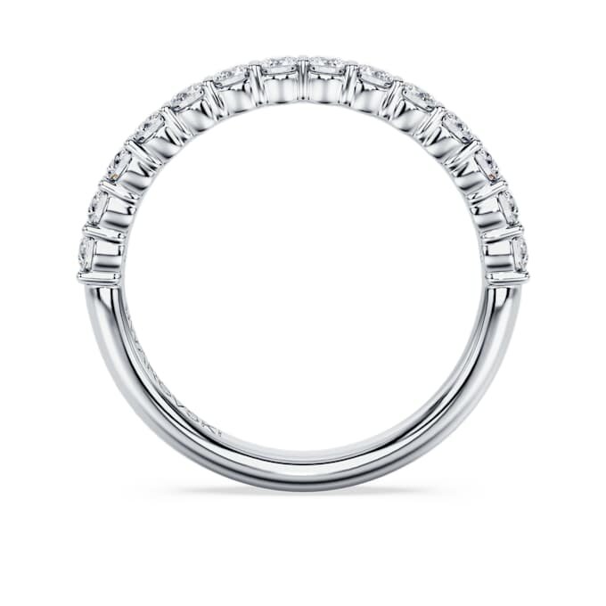 Anillo de eternidad con diamantes cultivados en laboratorio, 0,5 ct en total, forma redonda, oro blanco de 14K Anillo de eternidad con diamantes cultivados en laboratorio, 0,5 ct en total, forma redonda, oro blanco de 14K